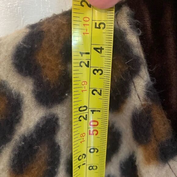 -‎ Women’s Fleece Leopard Zip Up Coat Size Medium - Picture 9 of 10